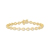 Thumbnail Image 1 of KAY Lab-Grown Diamonds Teardrop Link Bracelet 1 ct tw 10K Yellow Gold 7"