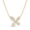 Thumbnail Image 1 of Monique Lhuillier Bliss Lab-Grown Diamond Butterfly Necklace 1/3 ct tw 24K Yellow Gold Vermeil Sterling Silver 18"