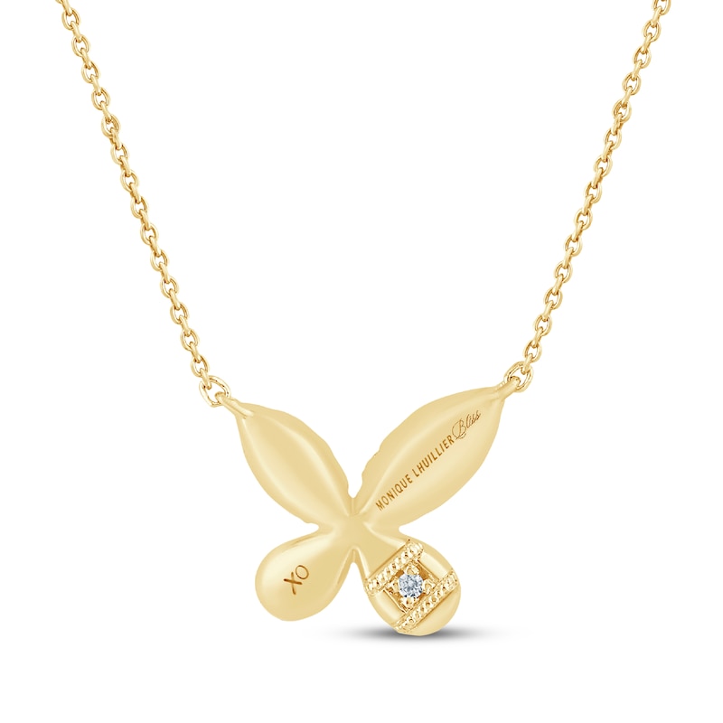 Main Image 3 of Monique Lhuillier Bliss Lab-Grown Diamond Butterfly Necklace 1/3 ct tw 24K Yellow Gold Vermeil Sterling Silver 18"