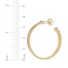 Thumbnail Image 4 of Ribbed Hoop Earrings 24K Yellow Gold Vermeil Sterling Silver 35mm