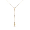 Thumbnail Image 1 of Beaded Rosary Necklace 24K Yellow Gold Vermeil Sterling Silver 18"