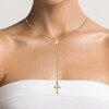 Thumbnail Image 3 of Beaded Rosary Necklace 24K Yellow Gold Vermeil Sterling Silver 18"