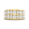 Thumbnail Image 3 of THE LEO Legacy Lab-Grown Diamond Men's Two-Row Channel Wedding Band 2 ct tw 14K Yellow Gold
