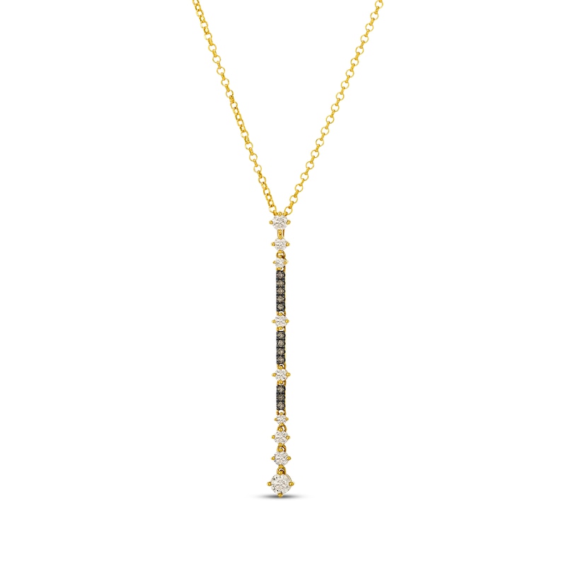 Main Image 1 of Le Vian Desert Diamonds Drop Necklace 1/2 ct tw 14K Honey Gold 19"