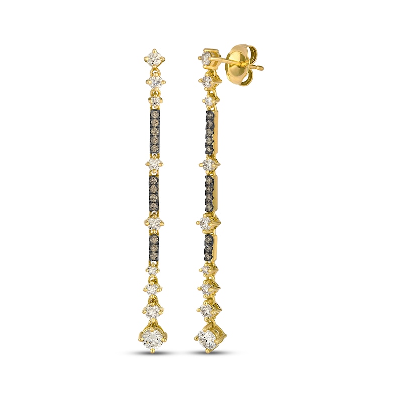 Main Image 1 of Le Vian Desert Diamonds Drop Earrings 1 ct tw 14K Honey Gold