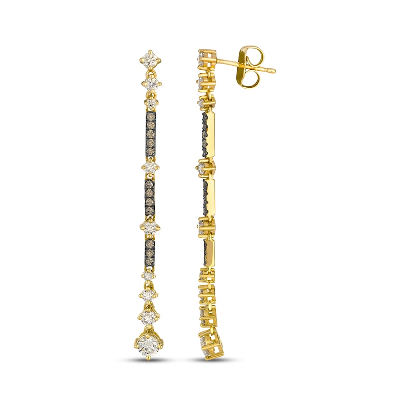 Main Image 3 of Le Vian Desert Diamonds Drop Earrings 1 ct tw 14K Honey Gold