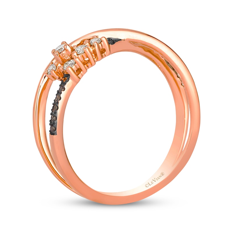 Main Image 3 of Le Vian Desert Diamonds Crossover Ring 1/5 ct tw 14K Strawberry Gold