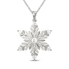 Thumbnail Image 1 of Diamond Snowflake Necklace 1/10 ct tw Sterling Silver 18"
