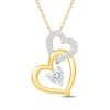 Thumbnail Image 1 of KAY Lab-Grown Diamonds Heart-Shaped Necklace 1/2 ct tw 10K Yellow Gold 18"