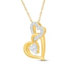 Thumbnail Image 2 of KAY Lab-Grown Diamonds Heart-Shaped Necklace 1/2 ct tw 10K Yellow Gold 18"