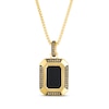 Thumbnail Image 1 of Le Vian Men's Octagon-Cut Black Onyx Necklace 1/4 ct tw Diamonds 14K Honey Gold 22"