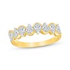 Thumbnail Image 1 of KAY Lab-Grown Diamonds Pear-Shaped Alternating Ring 1 ct tw 10K Yellow Gold