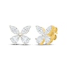 Thumbnail Image 1 of KAY Lab-Grown Diamonds Pear-Shaped & Marquise-Cut Butterfly Stud Earrings 1 ct tw 10K Yellow Gold