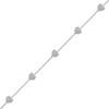 Thumbnail Image 2 of KAY Lab-Grown Diamonds Pavé-Set Heart Station Bracelet 1/2 ct tw Sterling Silver 7"