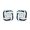 Thumbnail Image 1 of Blue and White Diamond Accent Knot Stud Earrings Sterling Silver