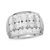Thumbnail Image 1 of Men's KAY Lab-Grown Diamonds Four-Row Ring 3 ct tw Sterling Silver