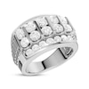 Thumbnail Image 2 of Men's KAY Lab-Grown Diamonds Four-Row Ring 3 ct tw Sterling Silver