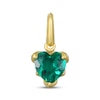 Thumbnail Image 1 of STUDIO BY KAY Heart-Shaped Lab-Created Emerald Charm 24K Yellow Gold Vermeil Sterling Silver