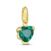 Thumbnail Image 2 of STUDIO BY KAY Heart-Shaped Lab-Created Emerald Charm 24K Yellow Gold Vermeil Sterling Silver