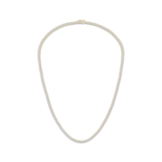 KAY Lab-Grown Diamonds Tennis Necklace 7 ct tw 14K Yellow Gold 16"