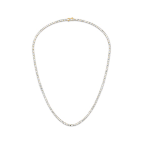 KAY Lab-Grown Diamonds Tennis Necklace 5 ct tw 14K Yellow Gold 16"
