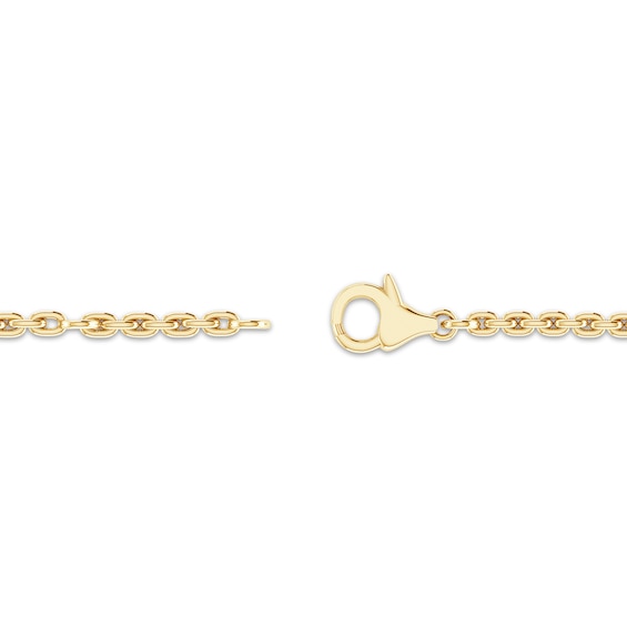 Thumbnail Image 2 of KAY Lab-Grown Diamonds Line & Chain Bracelet 1/8 ct tw 10K Yellow Gold 7"