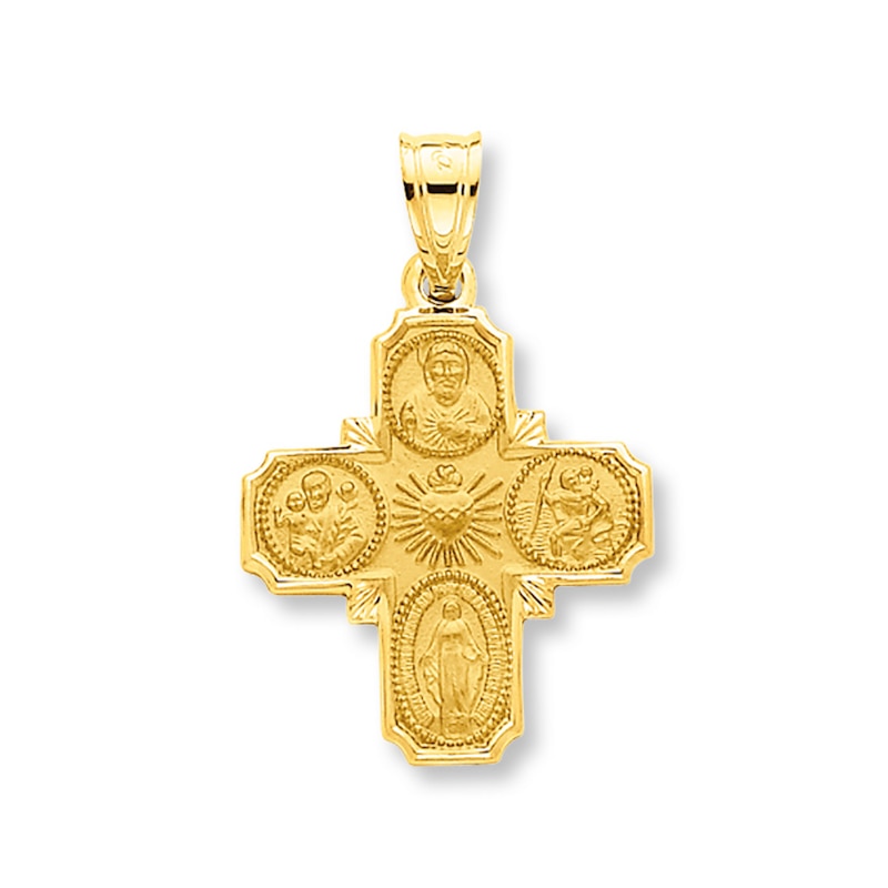 Main Image 1 of 4-Way Medal Charm 14K Yellow Gold