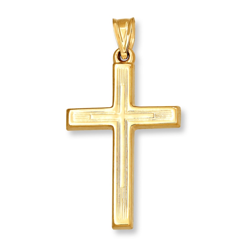 Main Image 1 of Cross Charm 14K Yellow Gold