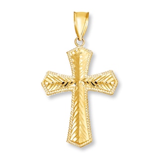 Cross Charm 14K Yellow Gold