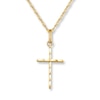 Thumbnail Image 1 of Petite Cross Necklace 14K Yellow Gold