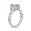 Neil Lane Pear-Shaped Green Quartz Engagement Ring 3/4 ct tw Diamond 14K White Gold