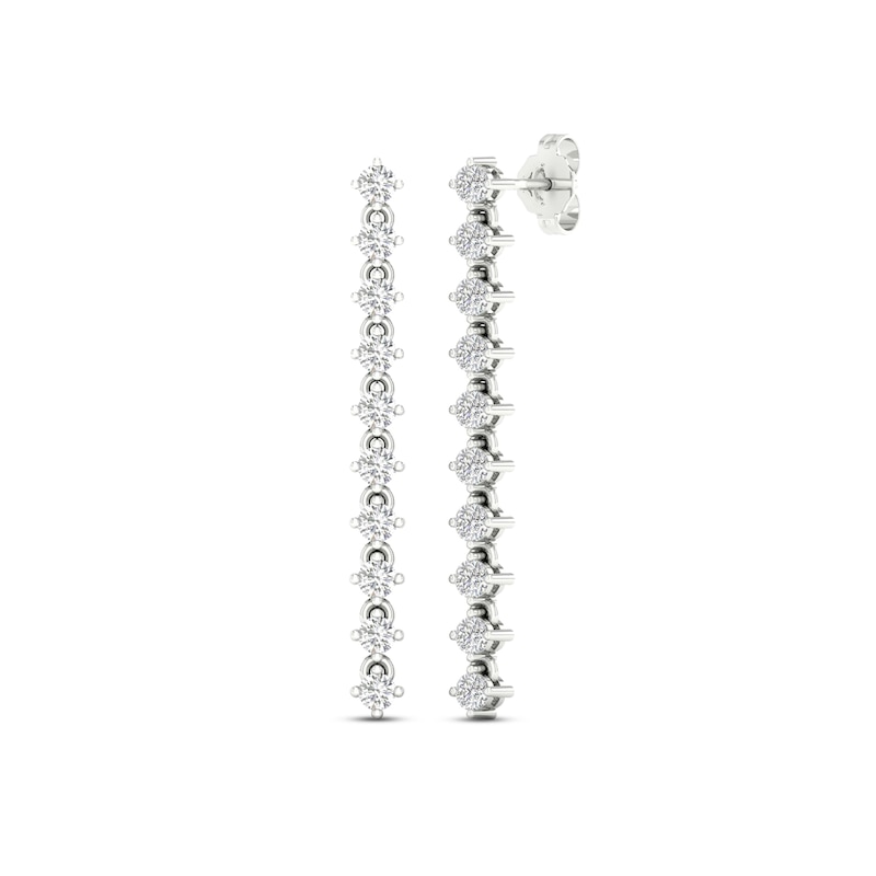 Lab-Created Diamonds by KAY Drop Earrings 1-1/4 ct tw 14K White Gold