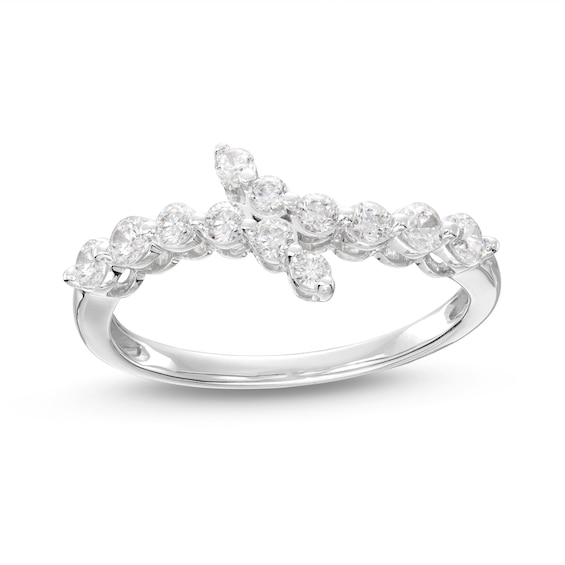 KAY Lab-Grown Diamonds Bypass Ring 1/2 ct tw 14K White Gold