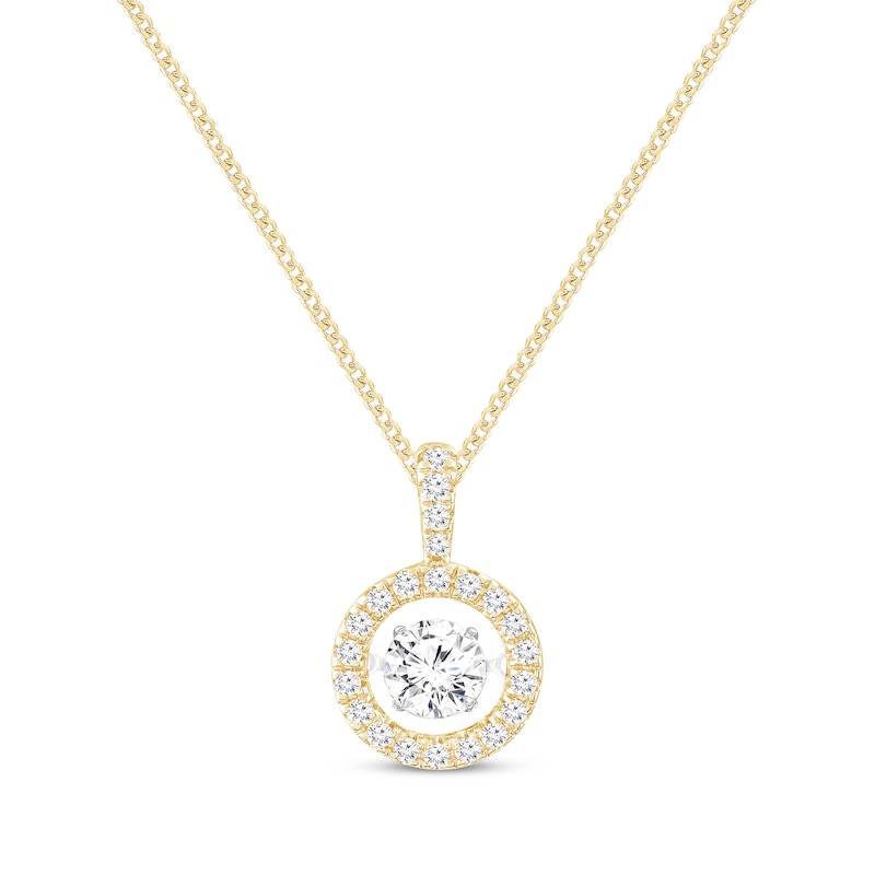 Main Image 1 of Unstoppable Love Lab-Grown diamond Necklace 1 ct tw 14K Yellow Gold 19&quot;