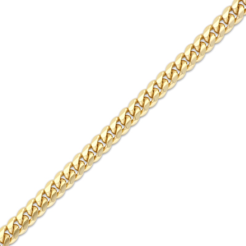 Main Image 2 of Cuban Curb Chain Necklace 3.3mm Solid 10K Yellow Gold 20”