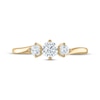 Round Diamond Three-Stone Engagement Ring 1/2 ct tw 14K Yellow Gold