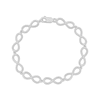 Thumbnail Image 1 of Diamond Infinity Link Bracelet 1/20 ct tw Sterling Silver 7”