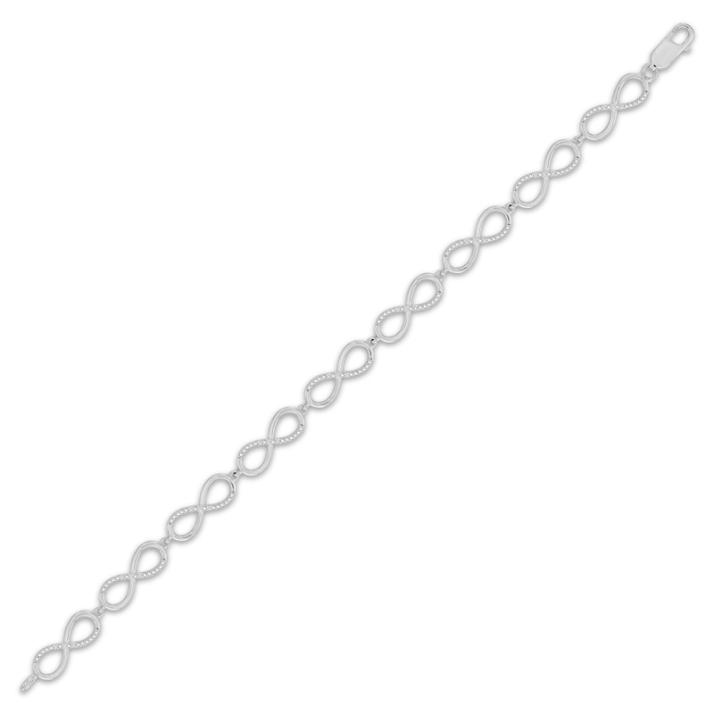 Main Image 2 of Diamond Infinity Link Bracelet 1/20 ct tw Sterling Silver 7”