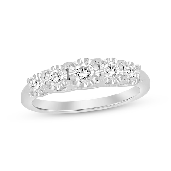 Round-Cut Diamond Anniversary Band 1/2 ct tw 10K White Gold