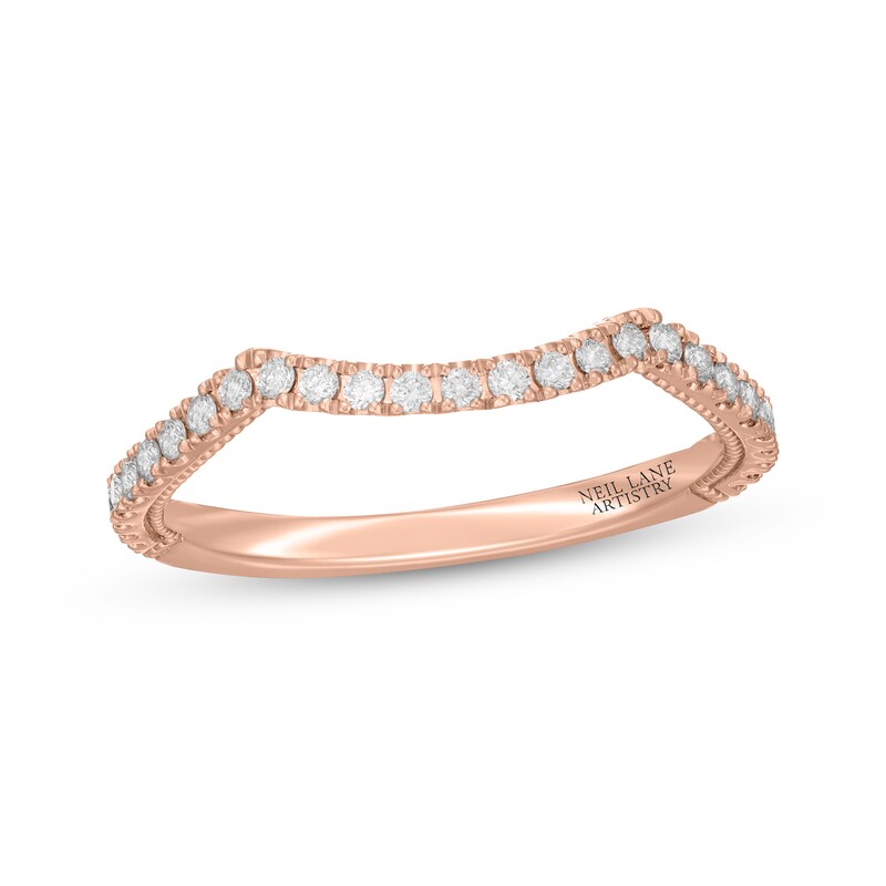 Main Image 7 of Neil Lane Artistry Lab-Grown Diamond Contour Wedding Band 1/4 ct tw 14K Rose Gold