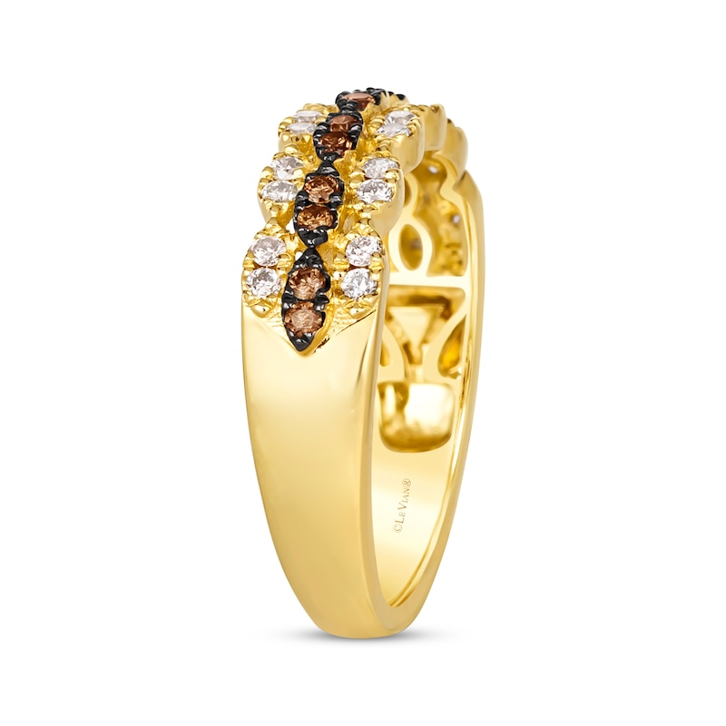 Main Image 2 of Le Vian Venetian Mosaic Diamond Scalloped Ring 3/8 ct tw 14K Honey Gold