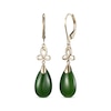 Thumbnail Image 1 of Pear-Shaped Jade Teardrop Dangle Earrings 14K Yellow Gold