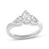Thumbnail Image 1 of THE LEO Ideal Cut Diamond Pear-Shaped Three-Stone Engagement Ring 1 ct tw 14K White Gold