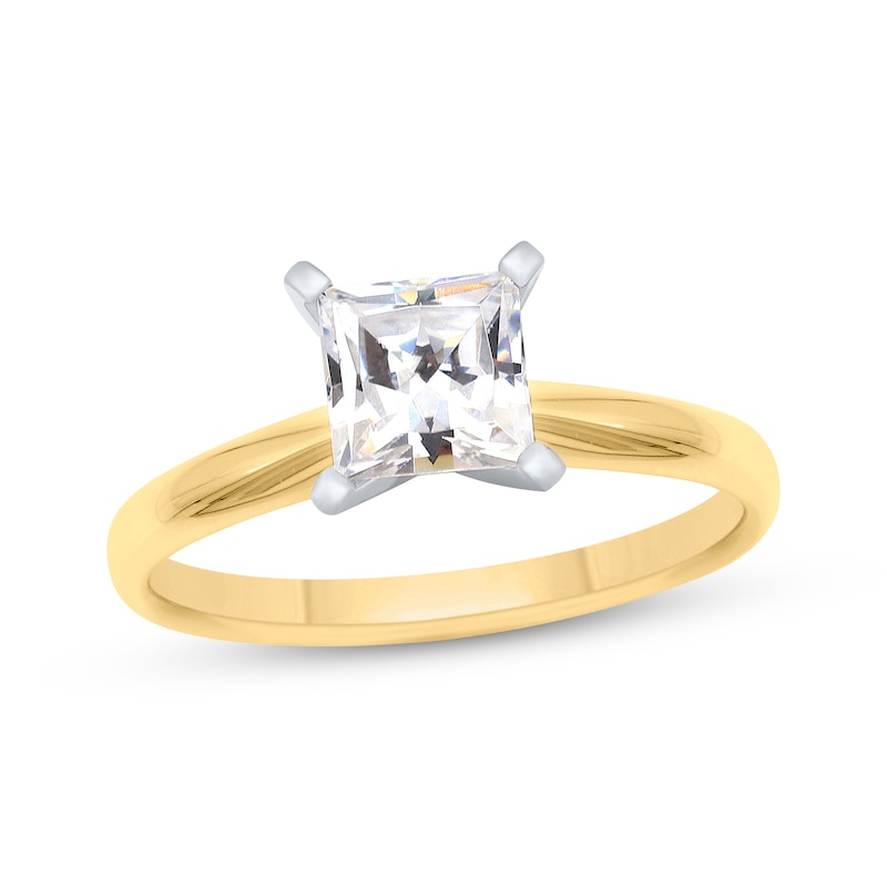 Princess-Cut Diamond Solitaire Engagement Ring 1 ct tw 14K Yellow Gold ...