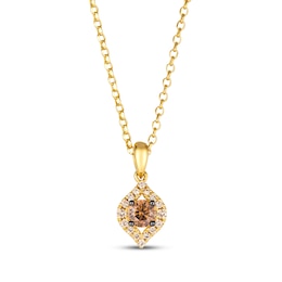 Le Vian Diamond Marquise Frame Necklace 1/2 ct tw 14K Honey Gold 19"