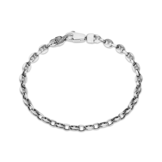 Puff Mariner Chain Bracelet 4.85mm Solid Sterling Silver 8.5"