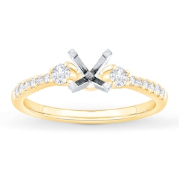 Now + Forever Diamond Engagement Ring Setting 1/3 ct tw 14K Yellow Gold