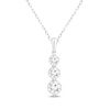 Thumbnail Image 1 of KAY Lab-Grown Diamonds Three-Stone Necklace 2 ct tw 14K White Gold 18"