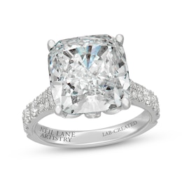 Neil Lane Artistry Cushion-Cut Lab-Grown Diamond Engagement Ring 10 ct tw 14K White Gold