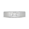 Thumbnail Image 3 of Men's Neil Lane Artistry East West Emerald-Cut Lab-Grown Diamond Solitaire Wedding Band 1-1/2 ct tw 14K White Gold